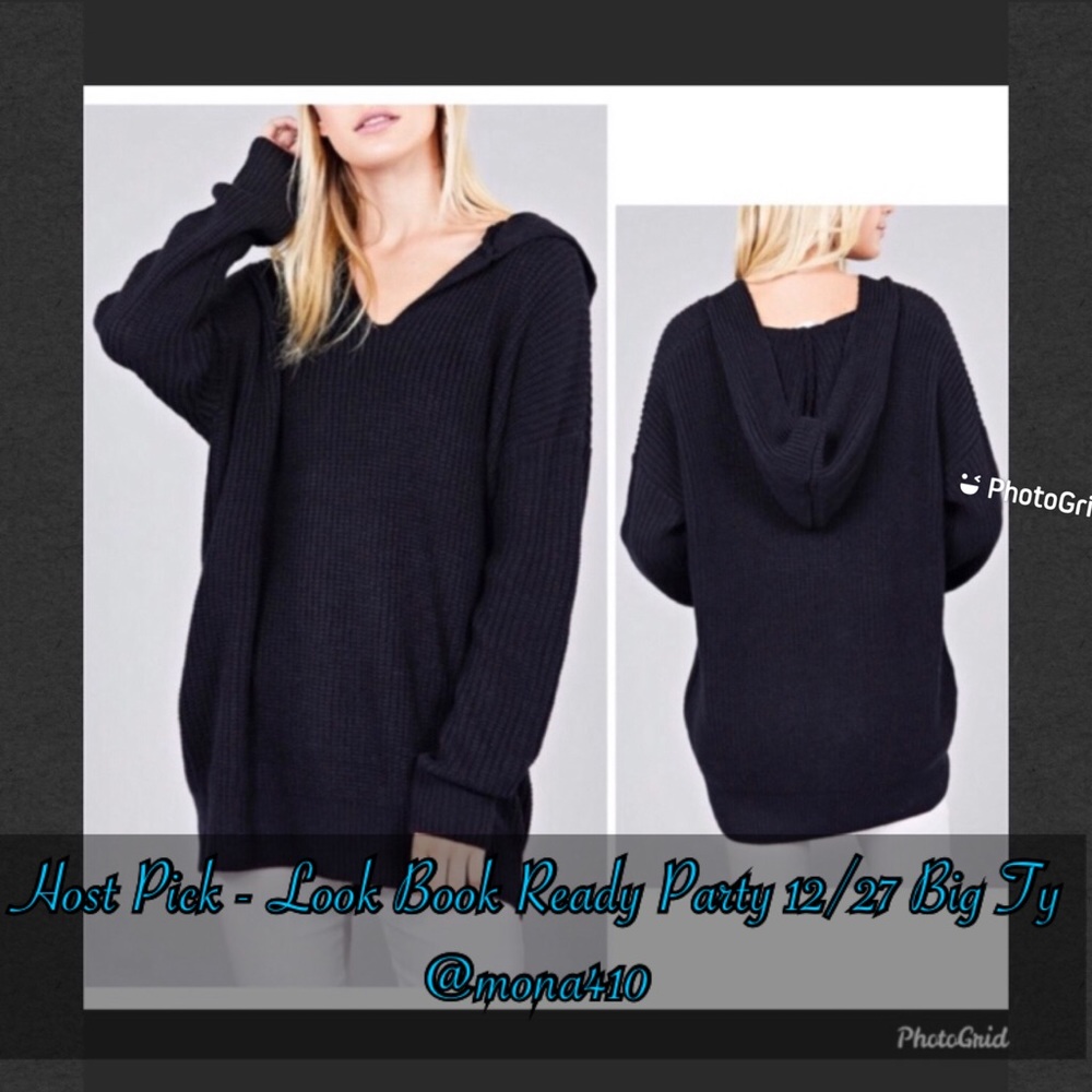 HP 12/27 HOODED DOLMAN SLEEVE SWEATER